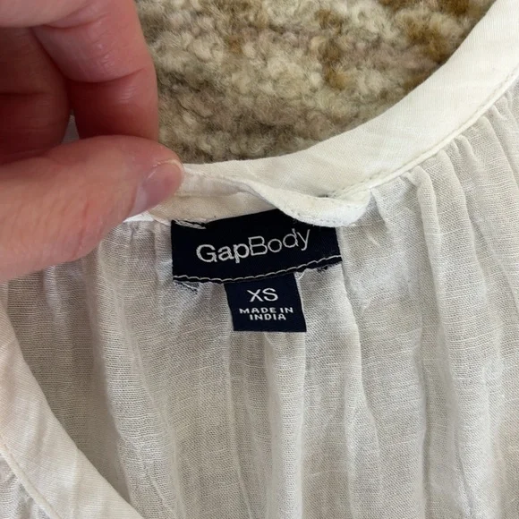 GAP White Thin Strap Button Front Sleep Dresses Nightgowns Size XS - Picture 6 of 6